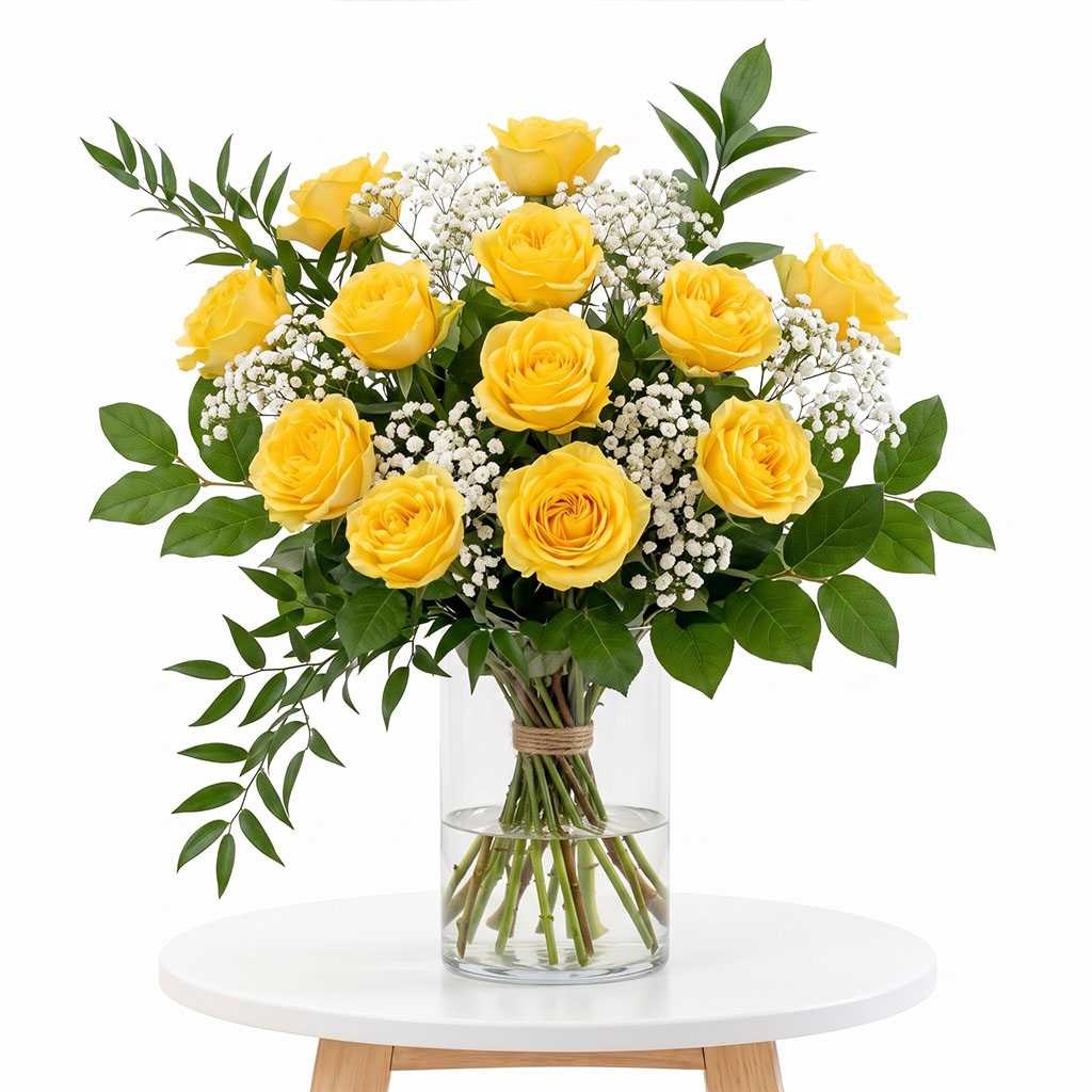 12 Golden Roses